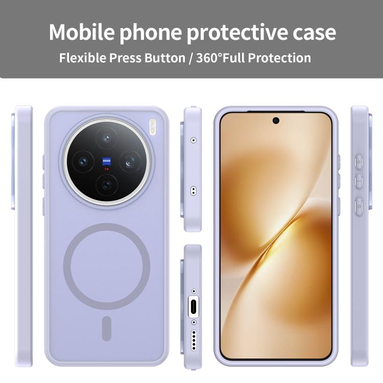 For vivo X200S Fanying Series PC Hybrid TPU Translucent Frosted MagSafe Phone Case