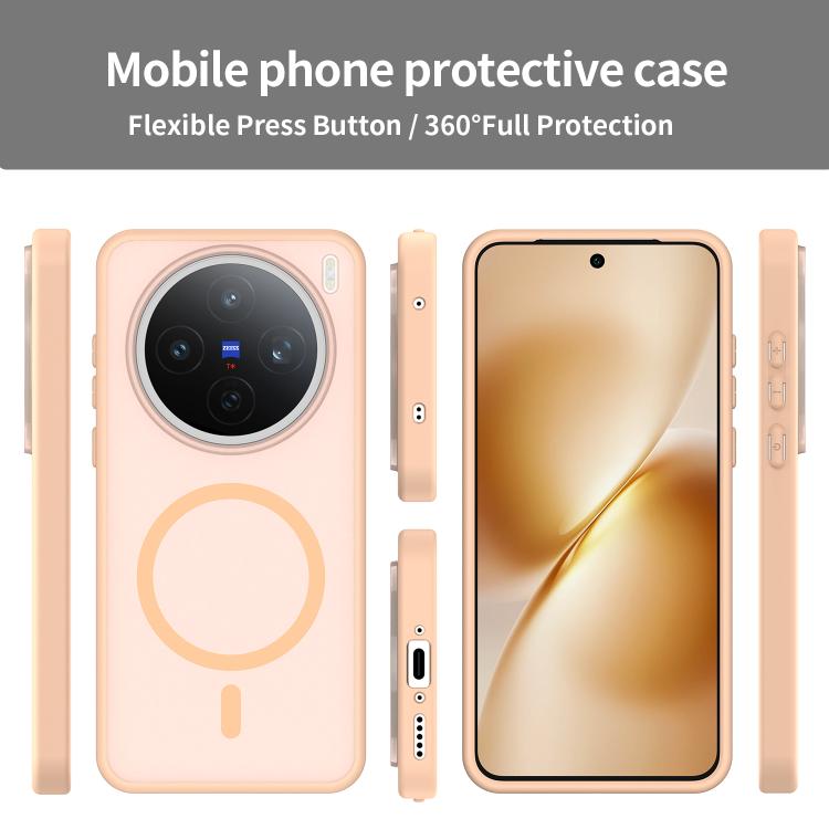 For vivo X200S Fanying Series PC Hybrid TPU Translucent Frosted MagSafe Phone Case