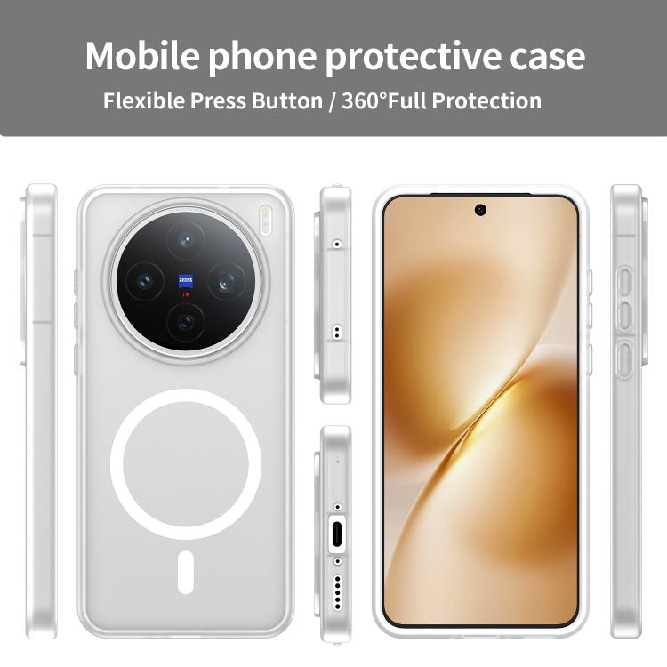For vivo X200S Fanying Series PC Hybrid TPU Translucent Frosted MagSafe Phone Case