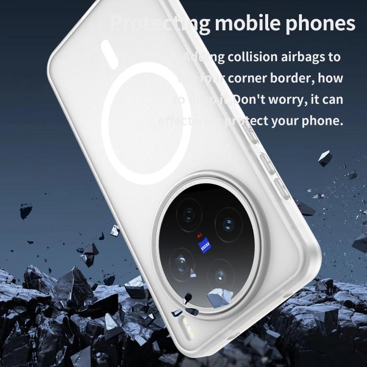 For vivo X200S Fanying Series PC Hybrid TPU Translucent Frosted MagSafe Phone Case