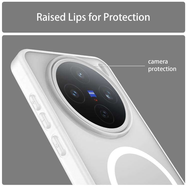 For vivo X200S Fanying Series PC Hybrid TPU Translucent Frosted MagSafe Phone Case