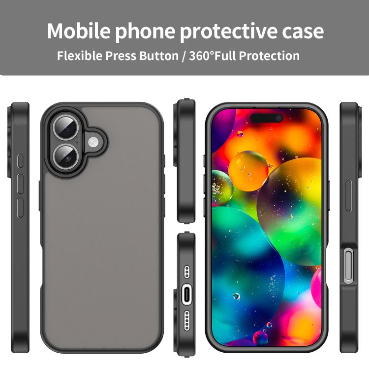 For iPhone 17 Fanying Series PC Hybrid TPU Translucent Frosted Phone Case