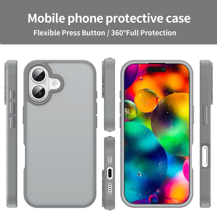 For iPhone 17 Fanying Series PC Hybrid TPU Translucent Frosted Phone Case