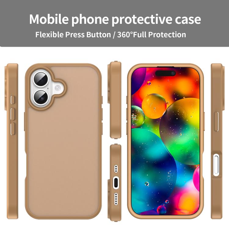 For iPhone 17 Fanying Series PC Hybrid TPU Translucent Frosted Phone Case