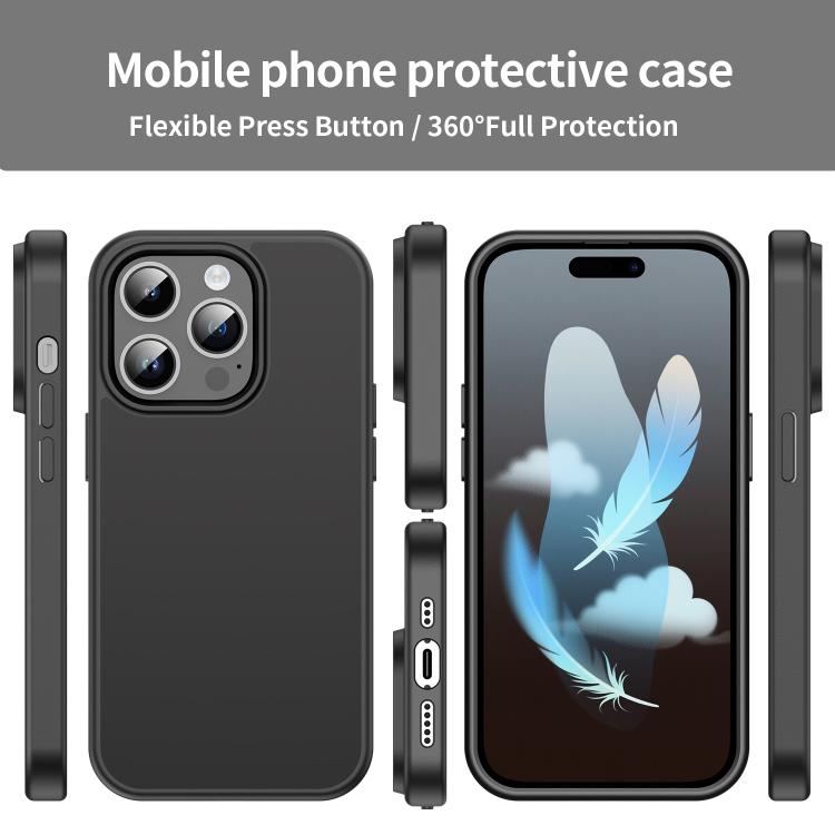 For iPhone 14 Pro Fanying Series PC Hybrid TPU Translucent Frosted Phone Case