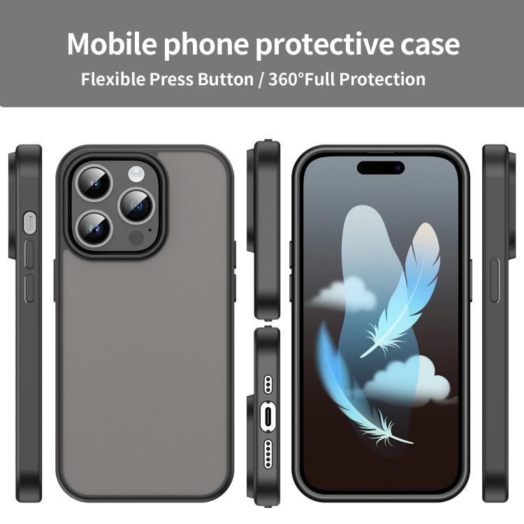 For iPhone 14 Pro Fanying Series PC Hybrid TPU Translucent Frosted Phone Case