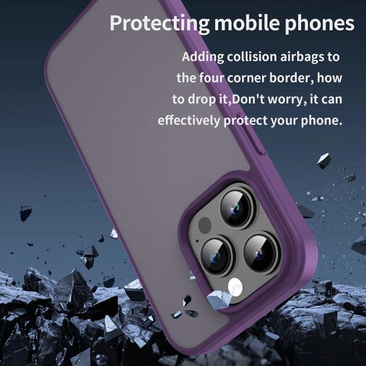 For iPhone 14 Pro Fanying Series PC Hybrid TPU Translucent Frosted Phone Case