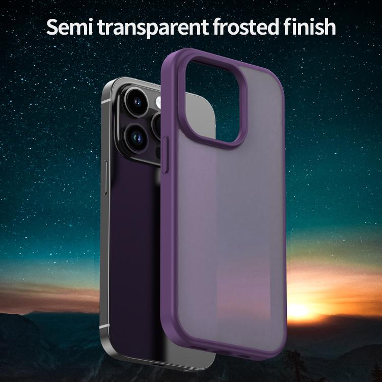 For iPhone 14 Pro Fanying Series PC Hybrid TPU Translucent Frosted Phone Case