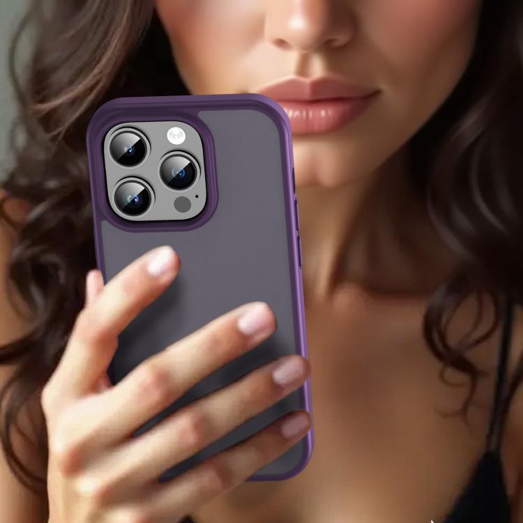 For iPhone 14 Pro Fanying Series PC Hybrid TPU Translucent Frosted Phone Case
