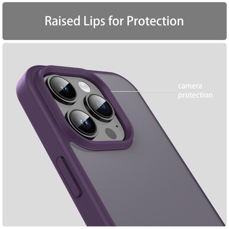 For iPhone 14 Pro Fanying Series PC Hybrid TPU Translucent Frosted Phone Case