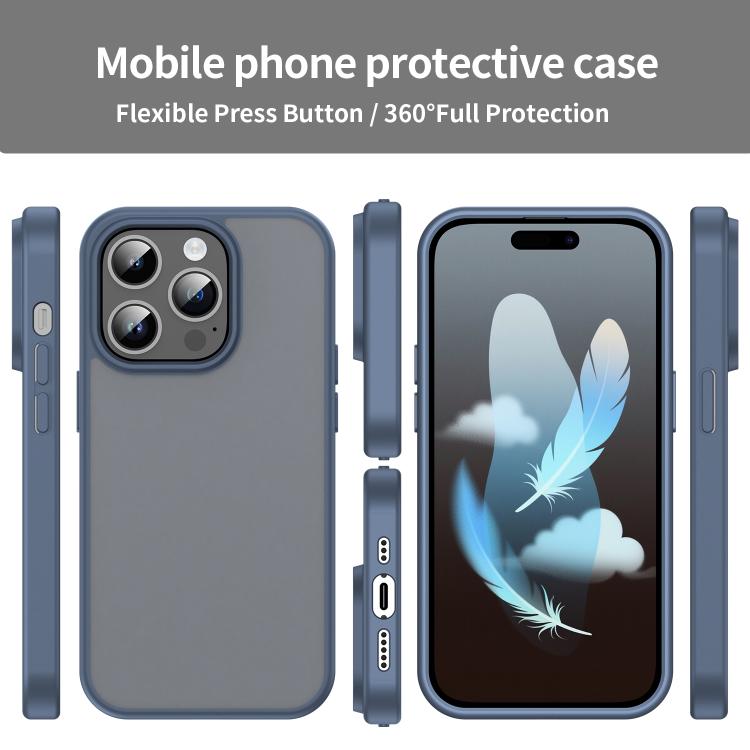 For iPhone 14 Pro Fanying Series PC Hybrid TPU Translucent Frosted Phone Case