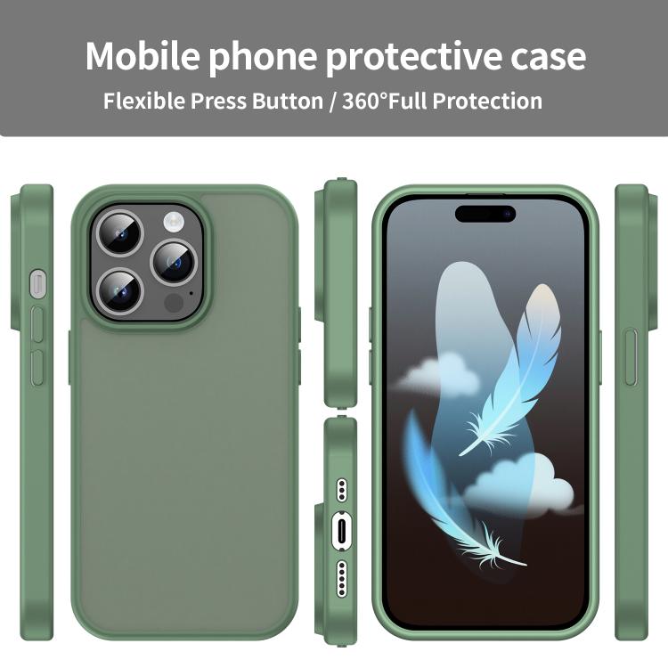 For iPhone 14 Pro Fanying Series PC Hybrid TPU Translucent Frosted Phone Case