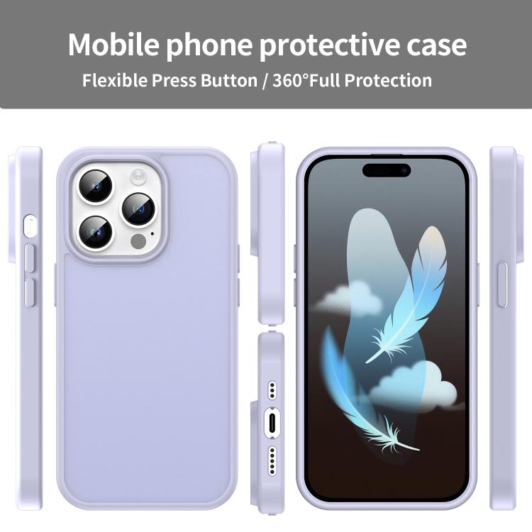 For iPhone 14 Pro Fanying Series PC Hybrid TPU Translucent Frosted Phone Case