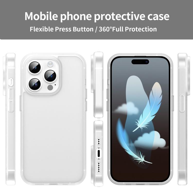 For iPhone 14 Pro Fanying Series PC Hybrid TPU Translucent Frosted Phone Case