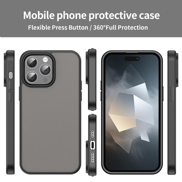 For iPhone 14 Pro Max Fanying Series PC Hybrid TPU Translucent Frosted Phone Case