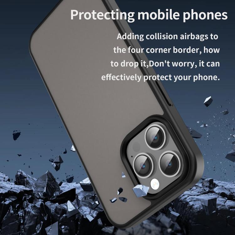For iPhone 14 Pro Max Fanying Series PC Hybrid TPU Translucent Frosted Phone Case