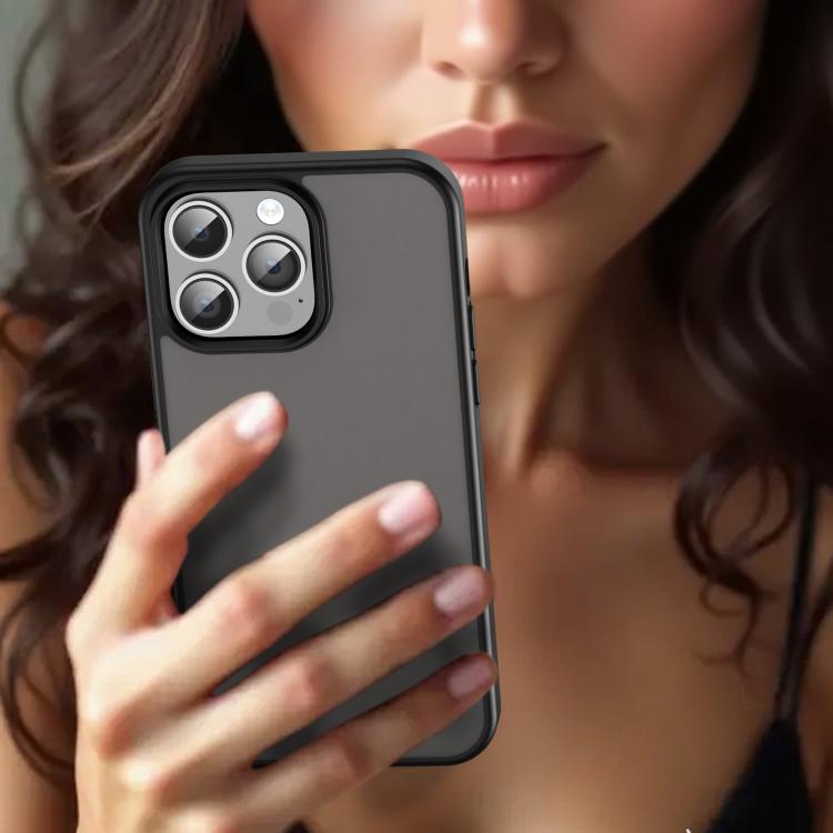 For iPhone 14 Pro Max Fanying Series PC Hybrid TPU Translucent Frosted Phone Case