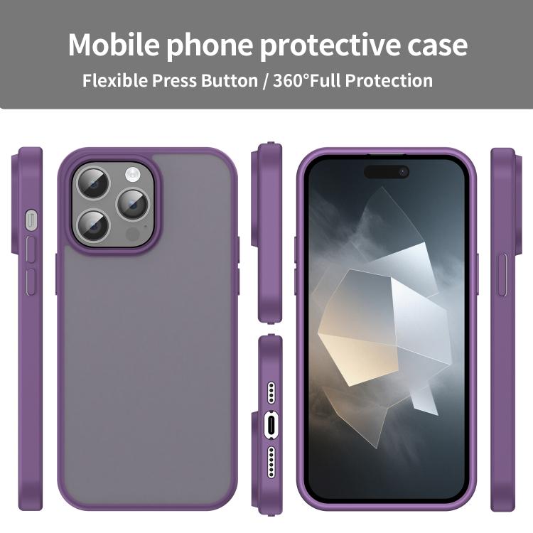 For iPhone 14 Pro Max Fanying Series PC Hybrid TPU Translucent Frosted Phone Case
