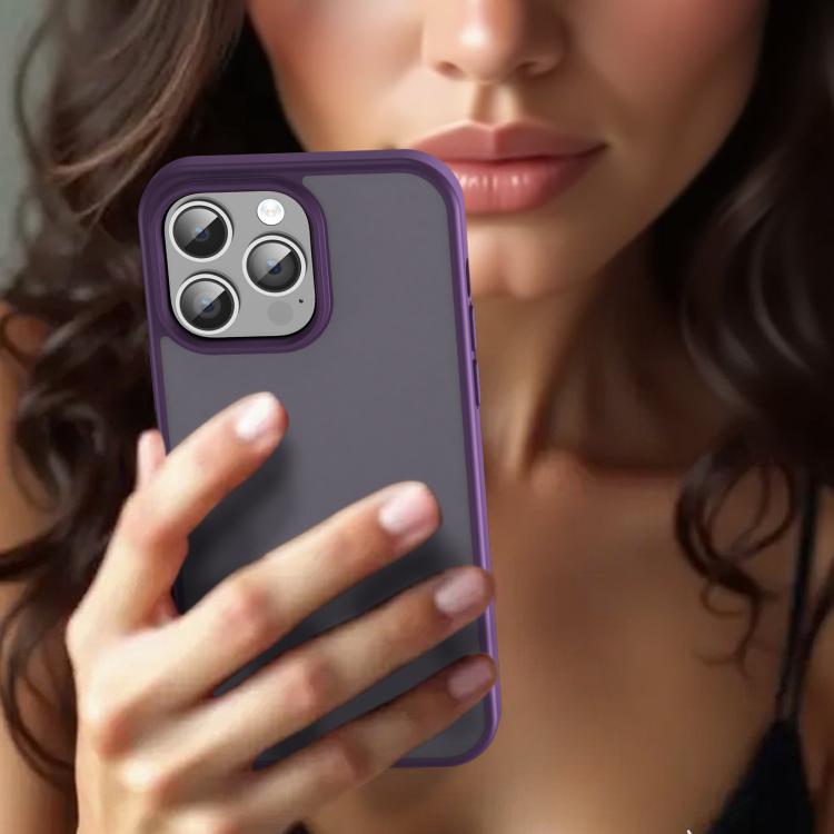 For iPhone 14 Pro Max Fanying Series PC Hybrid TPU Translucent Frosted Phone Case
