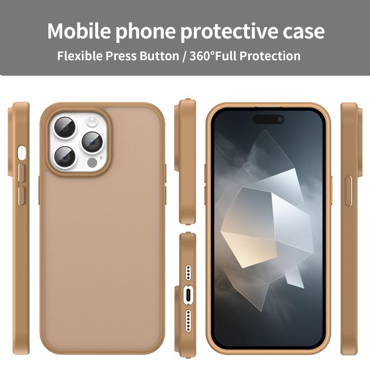 For iPhone 14 Pro Max Fanying Series PC Hybrid TPU Translucent Frosted Phone Case