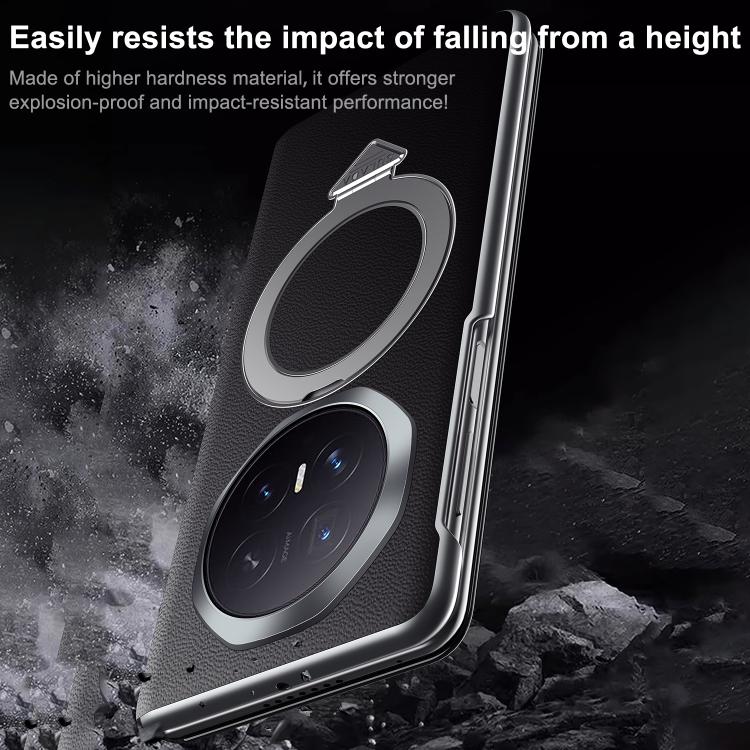 For Honor Magic V6 SULADA Smart View Window MagSafe Magnetic Holder Leather Phone Case