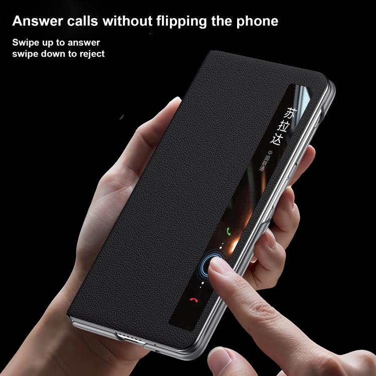 For vivo X Fold5 SULADA Smart View Window MagSafe Magnetic Holder Leather Phone Case