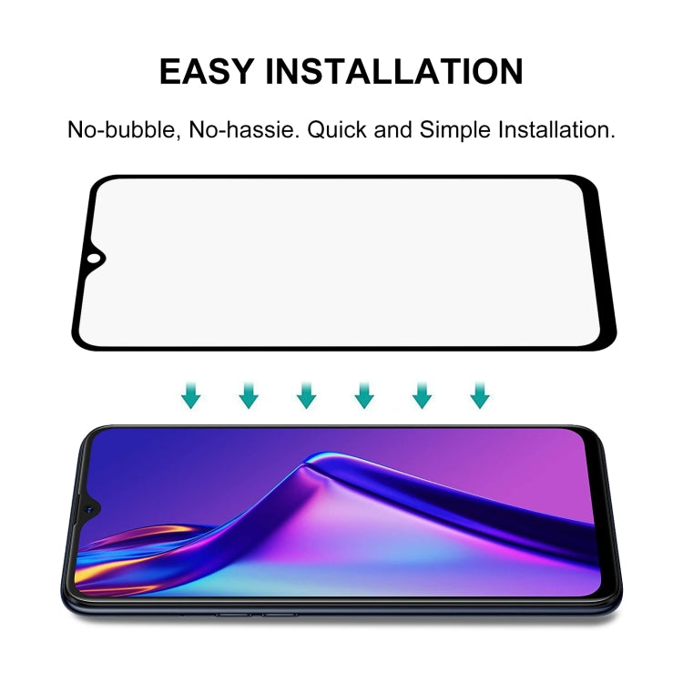 For OPPO A12 Full Glue Full Screen Tempered Glass Film