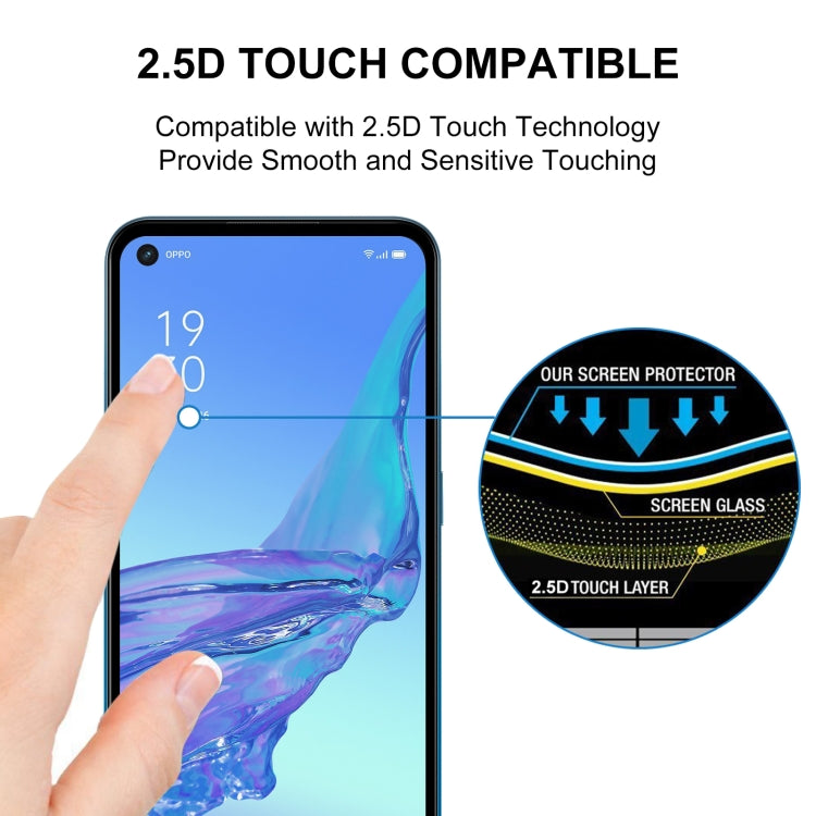 For OPPO A53 2020 Full Glue Full Screen Tempered Glass Film