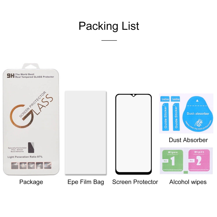 For OPPO Realme Narzo 10A Full Glue Full Screen Tempered Glass Film