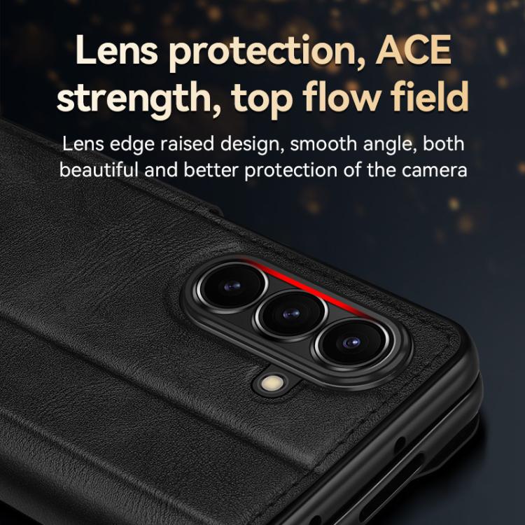For Samsung Galaxy Z Fold7 5G SULADA All-inclusive Magnetic Snap Flip Leather Phone Case