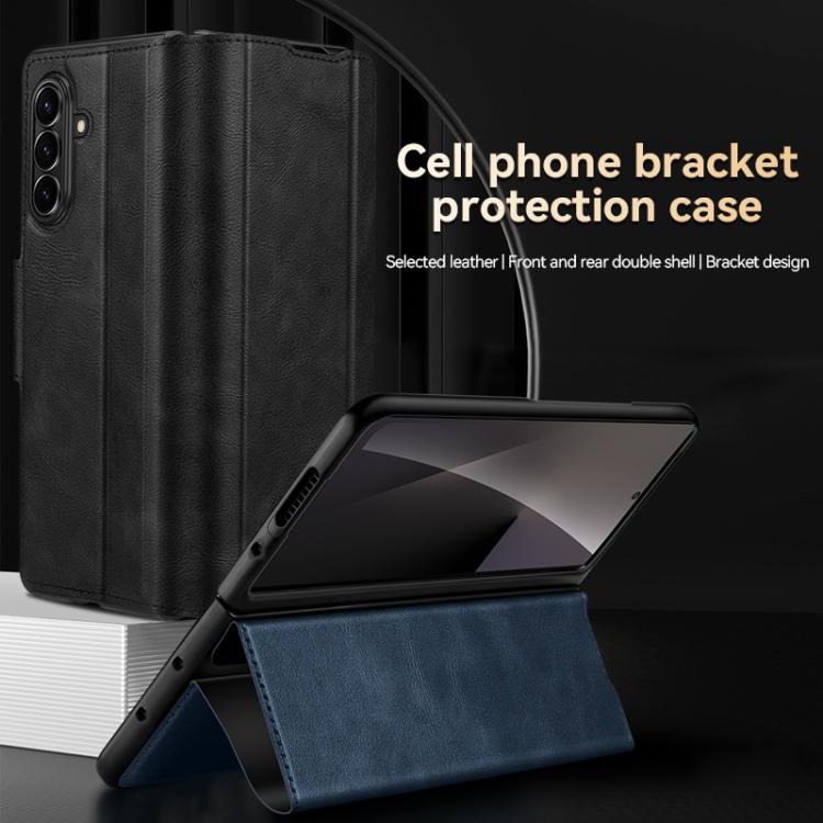 For Samsung Galaxy Z Fold7 5G SULADA All-inclusive Magnetic Snap Flip Leather Phone Case