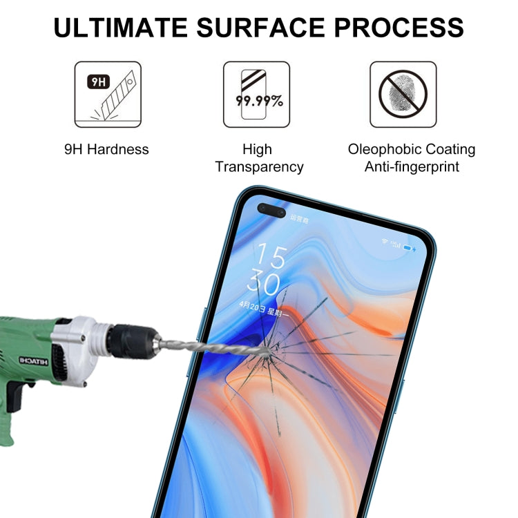 For OPPO Reno4 Full Glue Full Screen Tempered Glass Film