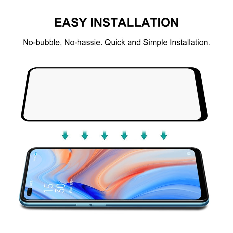 For OPPO Reno4 Full Glue Full Screen Tempered Glass Film