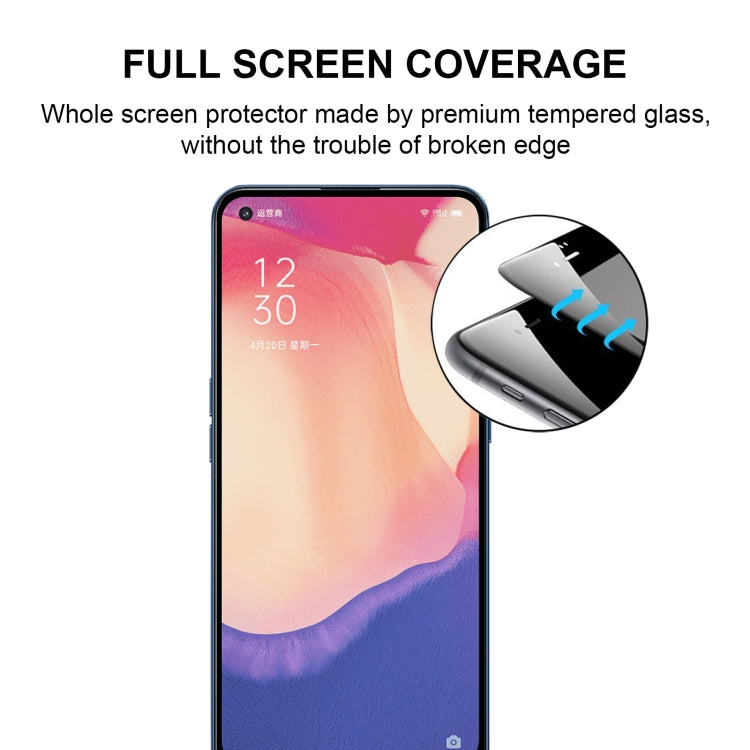 For OPPO Reno4 SE Full Glue Full Screen Tempered Glass Film
