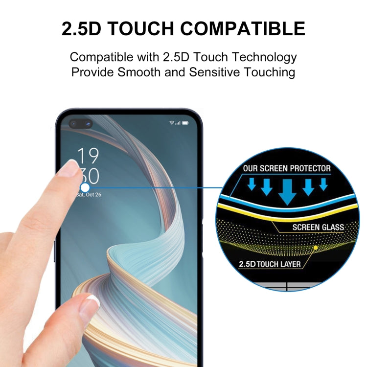For OPPO Reno4 Z 5G Full Glue Full Screen Tempered Glass Film