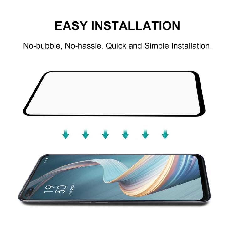 For OPPO Reno4 Z 5G Full Glue Full Screen Tempered Glass Film
