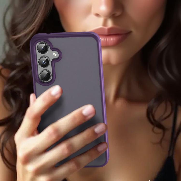 For Samsung Galaxy A55 5G Fanying Series PC Hybrid TPU Translucent Frosted Phone Case