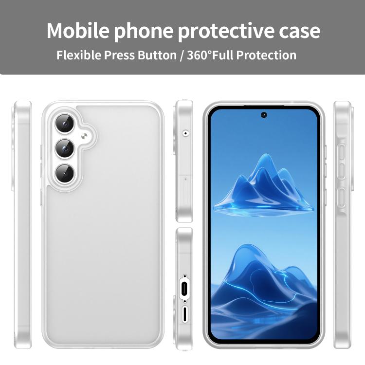 For Samsung Galaxy A55 5G Fanying Series PC Hybrid TPU Translucent Frosted Phone Case