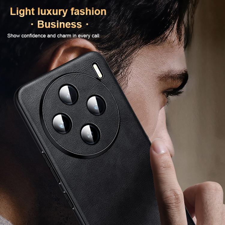 For vivo X200s SULADA Shockproof TPU Hybrid Handmade Leather Phone Case