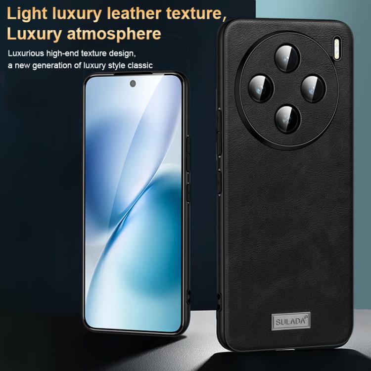 For vivo X200s SULADA Shockproof TPU Hybrid Handmade Leather Phone Case