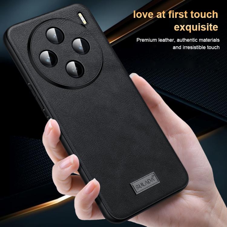 For vivo X200s SULADA Shockproof TPU Hybrid Handmade Leather Phone Case