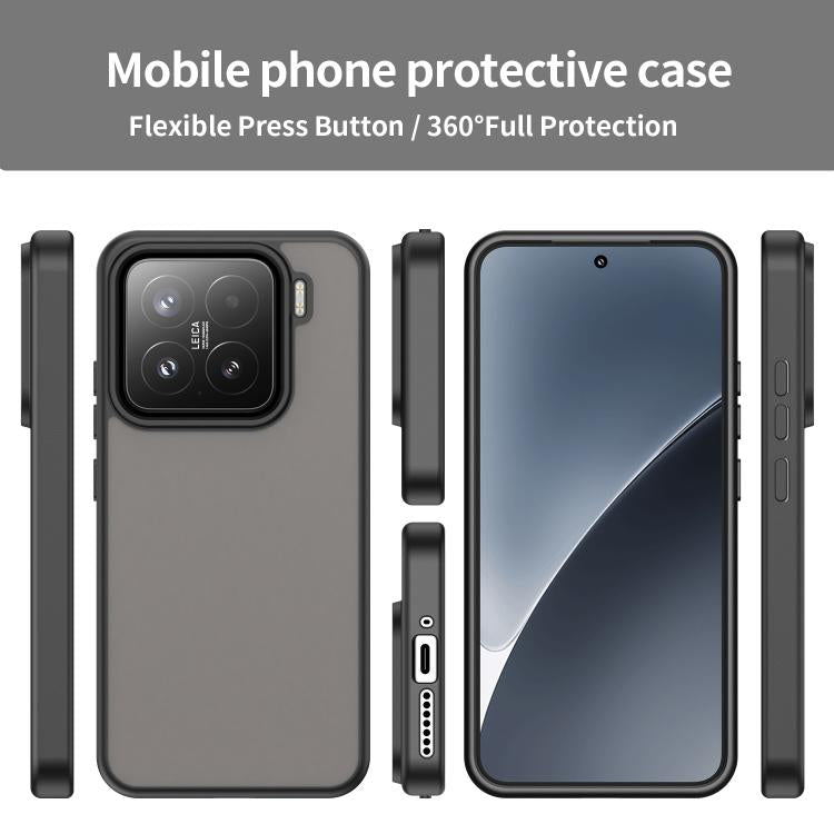 For Xiaomi 15 Fanying Series PC Hybrid TPU Translucent Frosted Phone Case