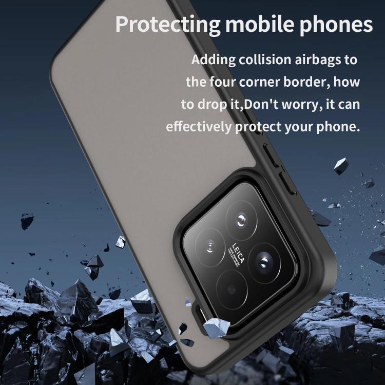 For Xiaomi 15 Fanying Series PC Hybrid TPU Translucent Frosted Phone Case