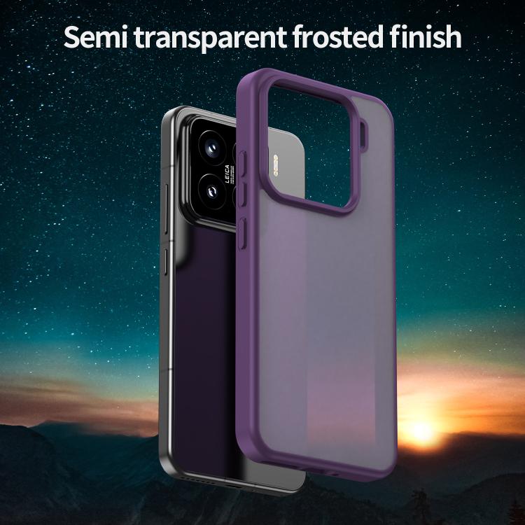 For Xiaomi 15 Fanying Series PC Hybrid TPU Translucent Frosted Phone Case