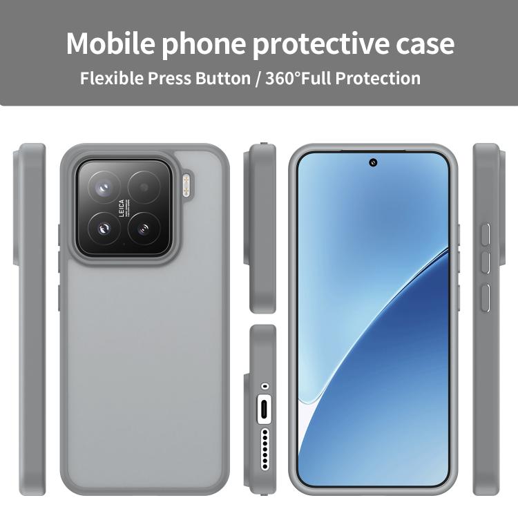 For Xiaomi 15 Fanying Series PC Hybrid TPU Translucent Frosted Phone Case