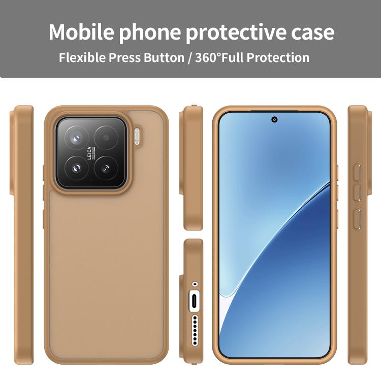 For Xiaomi 15 Fanying Series PC Hybrid TPU Translucent Frosted Phone Case