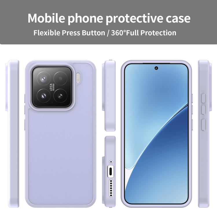For Xiaomi 15 Fanying Series PC Hybrid TPU Translucent Frosted Phone Case