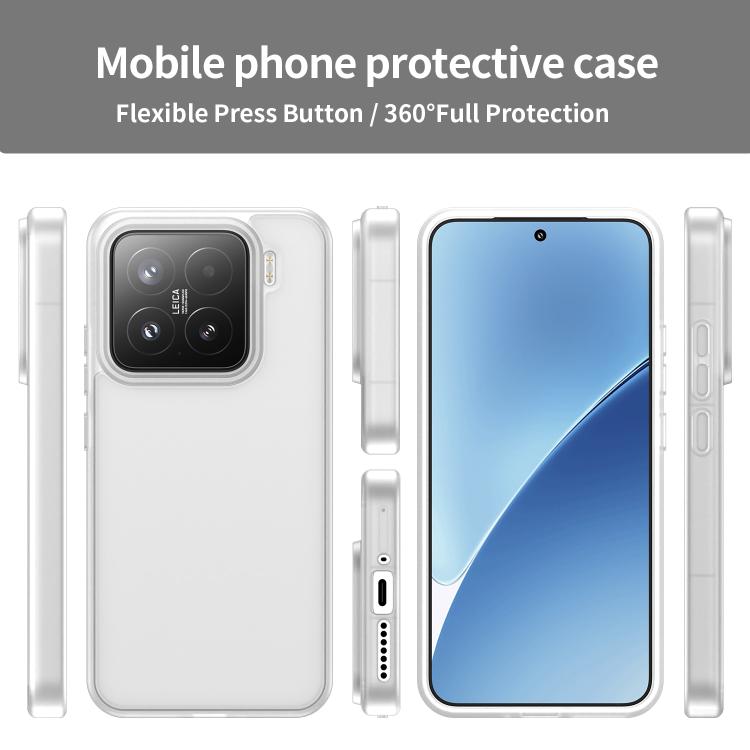 For Xiaomi 15 Fanying Series PC Hybrid TPU Translucent Frosted Phone Case