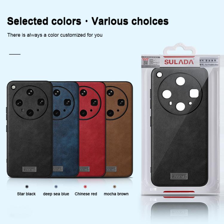 For OPPO Find X8s+ SULADA Shockproof TPU Hybrid Handmade Leather Phone Case