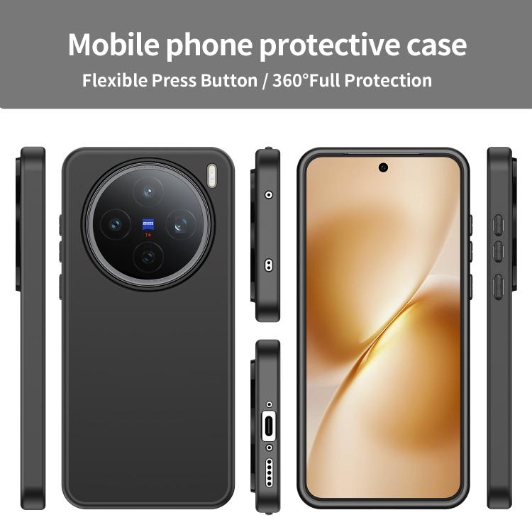 For vivo X200S Fanying Series PC Hybrid TPU Translucent Frosted Phone Case